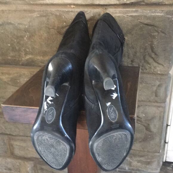 Sofft High Heeled Black Suede Boots 6M - Picture 5 of 8